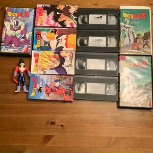 Bundle of Dragon Ball Z vhs tapes & figure